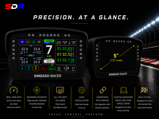Sim Racing DDU Dashboard USB IPS 5" HP 60fps Simhub
