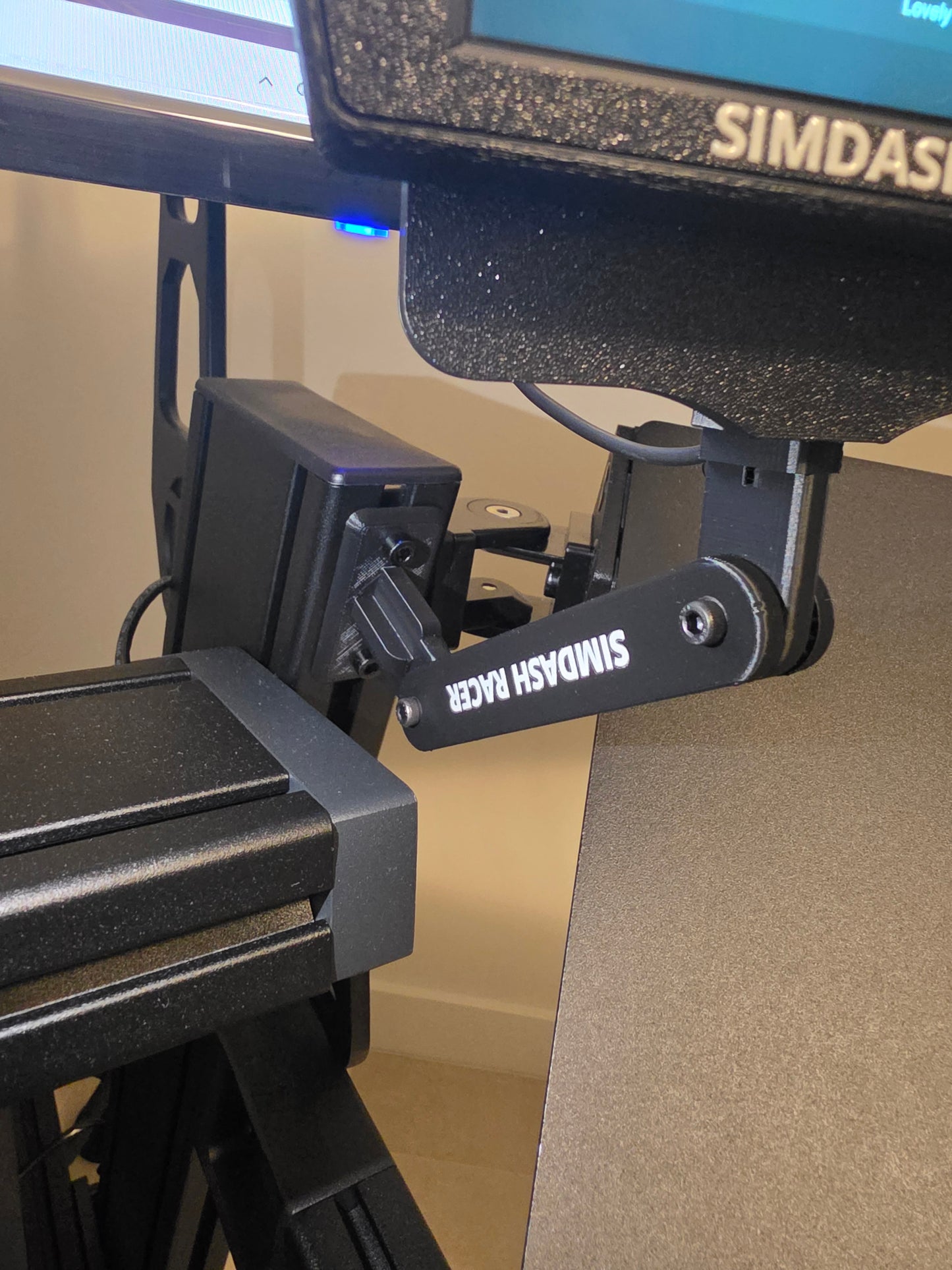 Sim Racing Dashboard Mount cockpit - Adjustable Articulated Bracket for Display Screen